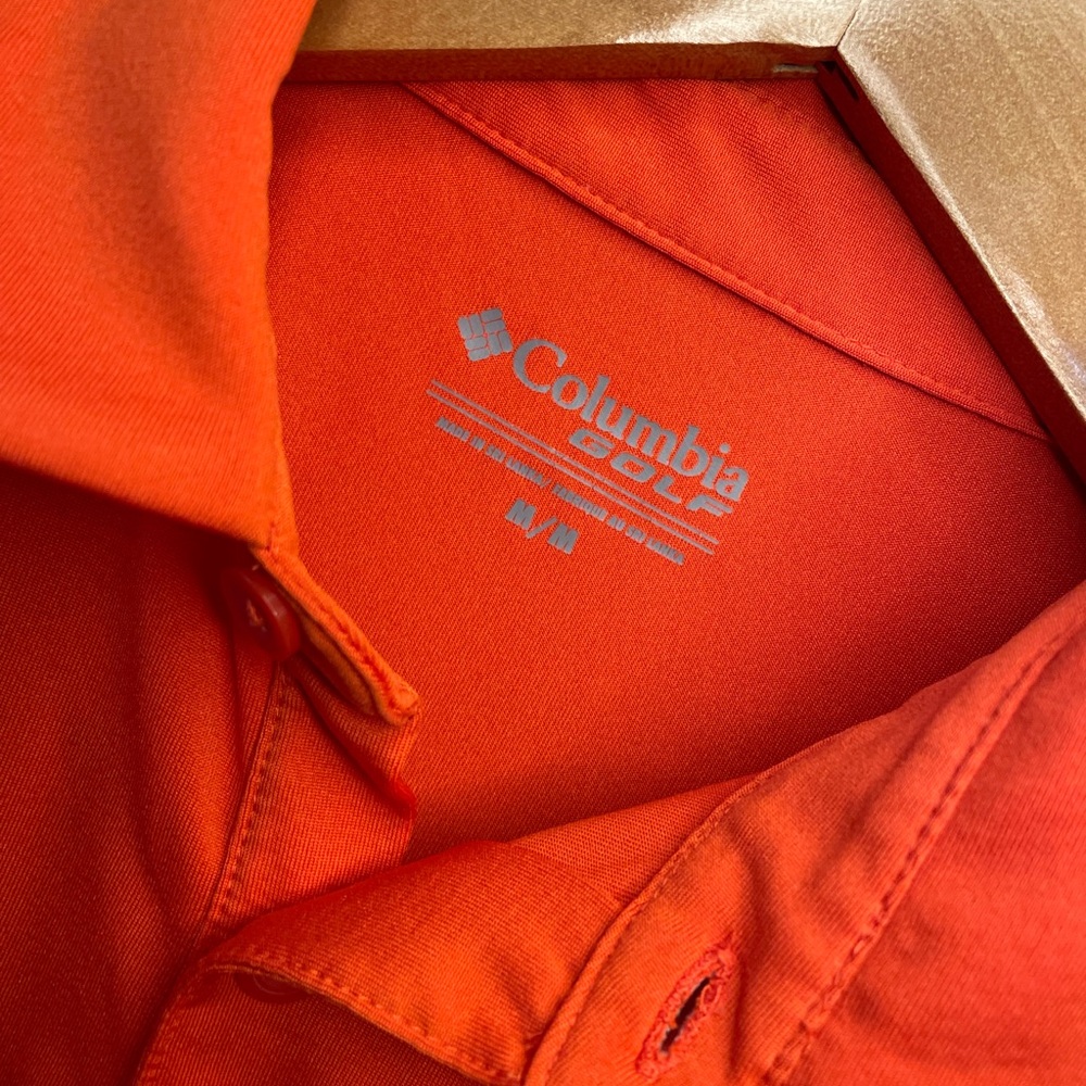 Columbia Golf Clemson Tigers Polo Shirt Men’s Medium Orange - Picture 4 of 6